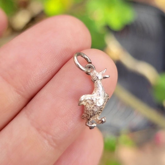 Vintage Antique Solid 925 Sterling Silver Duck Duckling Charm - Picture 3 of 7